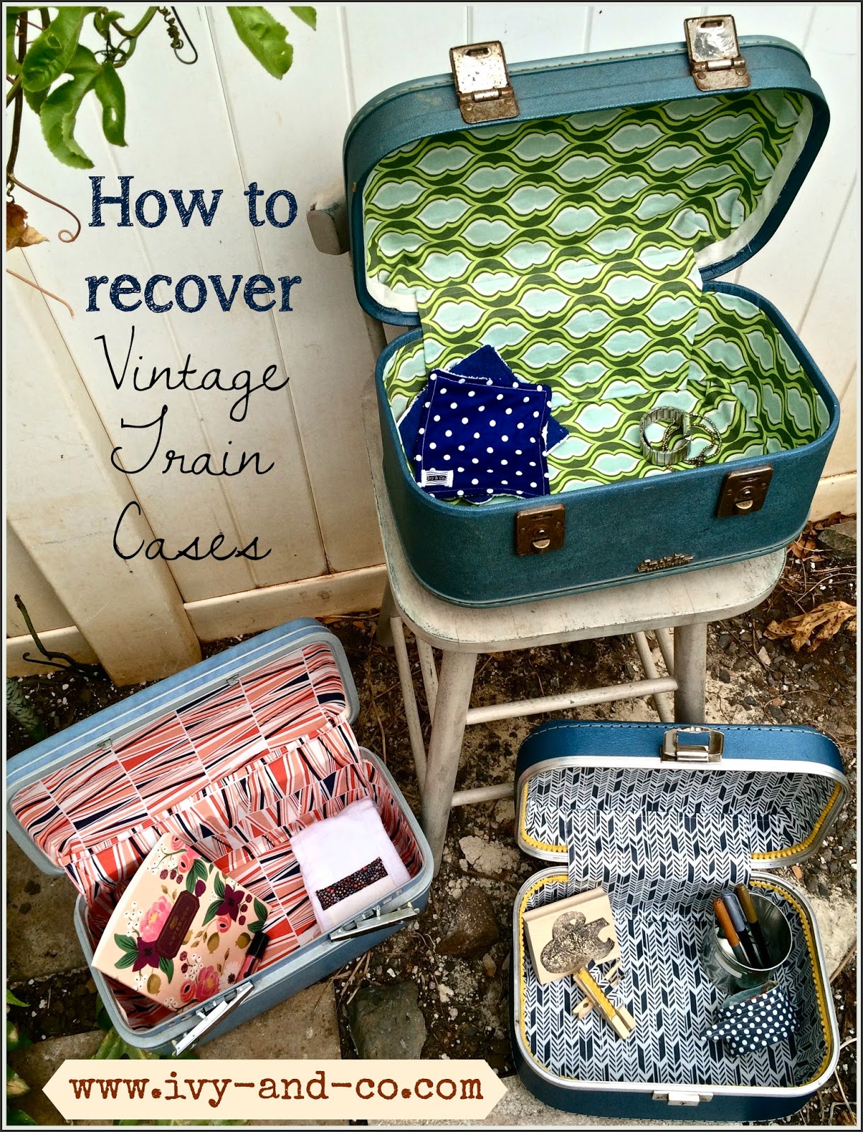Ivy & Co. How To Recover A Vintage Train Case