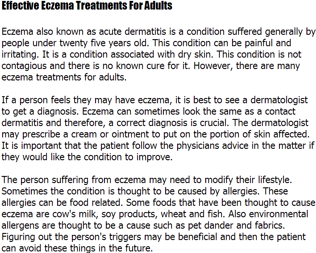 Eczema Adults Effective Eczema Treatments For Adults hartevanblog