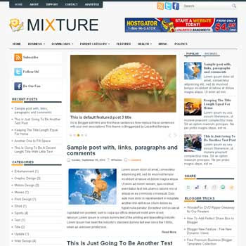 Mixture blog template. template image slider blog. magazine blogger template style. wordpress theme to blogger. template blog 3 column