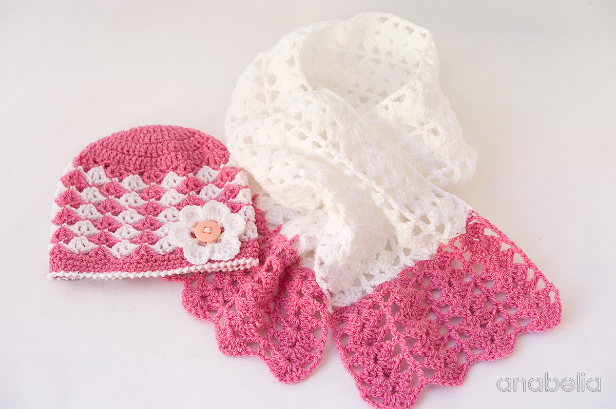 Baby crochet hat and scarf, free pattern Anabelia Craft ...