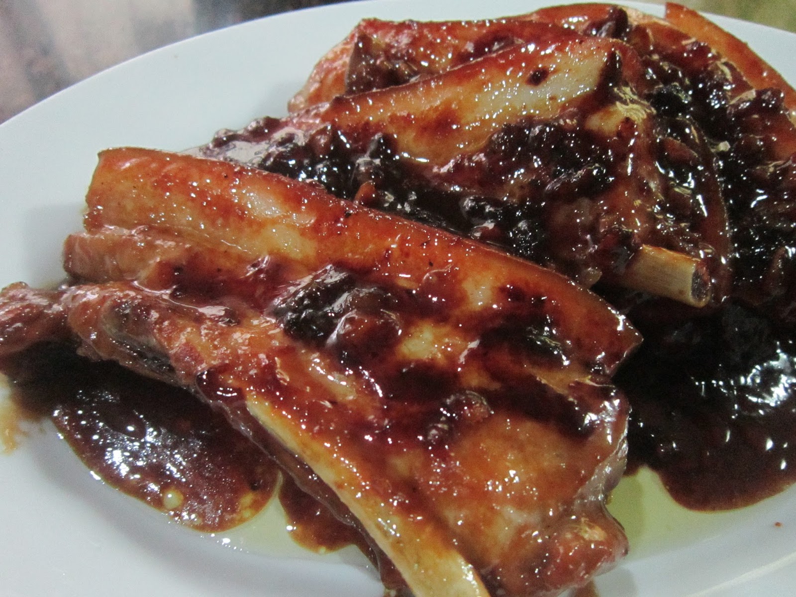 BRAISED PORK BELLY in PINEAPPLEORANGE and HONEY