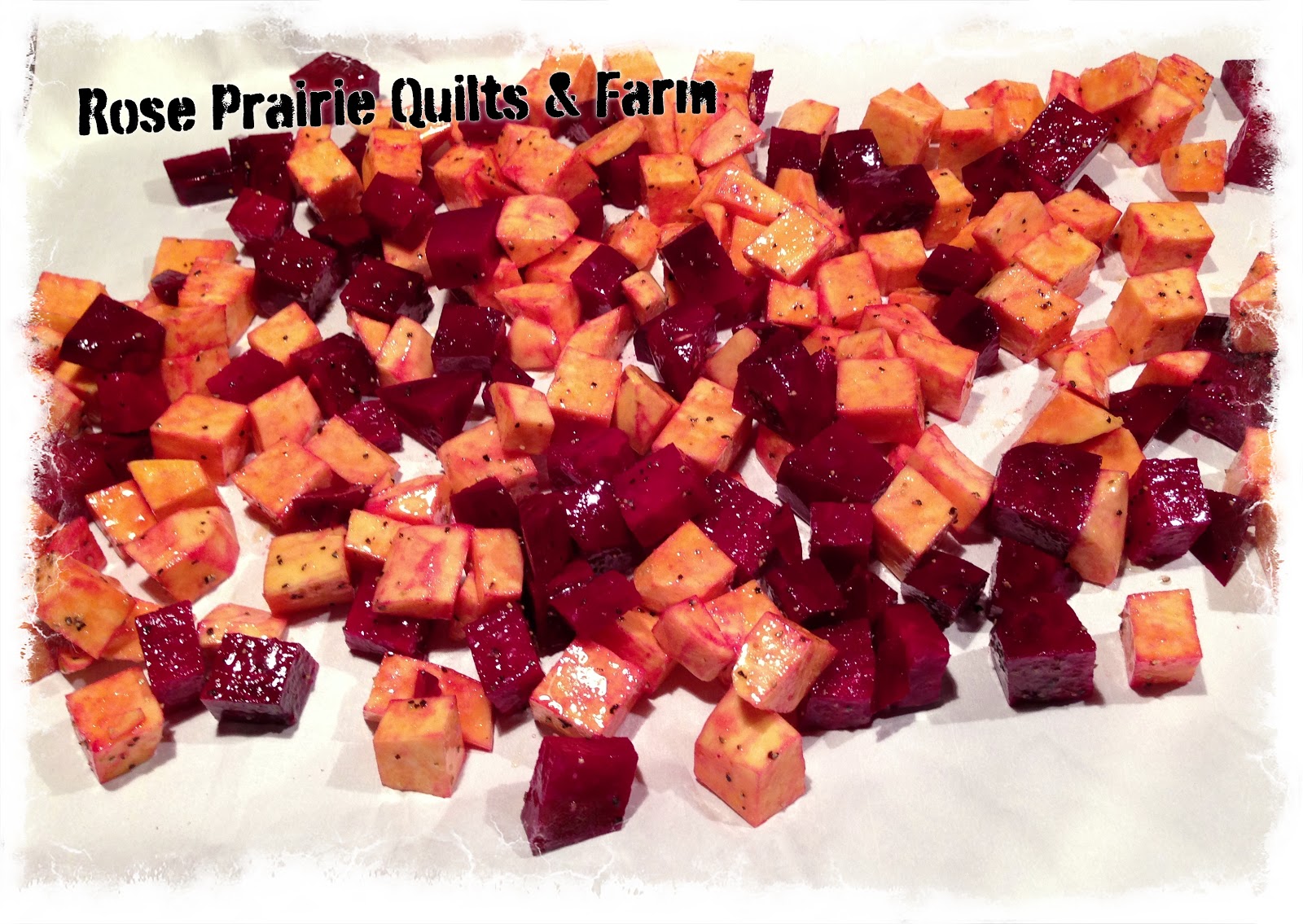Rose Prairie Quilts and Farm Sweet PotatoBeet Hash
