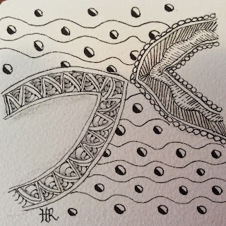 Zentangle, TanglePatterns String #156, Meer, Slalom, Golven, Light to go places Zentangle, TanglePatterns String #156, Meer, Slalom, Golven, Light to go places