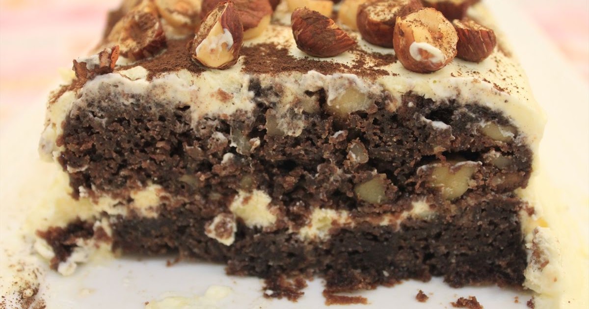 GoodyFoodies Recipe Chocolate and Hazelnut Brownie Cake (Delia Smith)