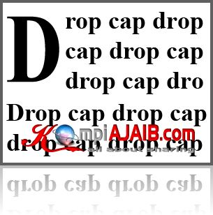 Logo Membuat Drop Cap (Huruf Besar) Pada Awal Postingan Drop Cap (Huruf Besar)
