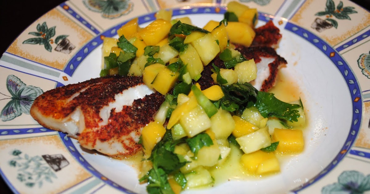 Aventuras en la Cocina Oven Baked Blackened Tilapia with MangoPineapple Salsa