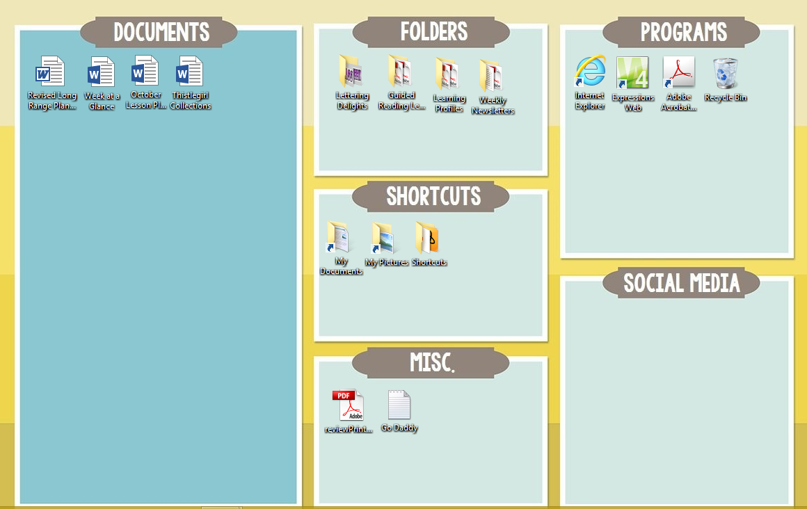 The Teaching Oasis Desktop Organization