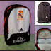 TAS RANSEL BOLA MURAH REAL MADRID HITAM PUTIH BORDIR thumbnail