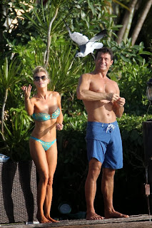 English: Joanna Krupa blue bikini Miami