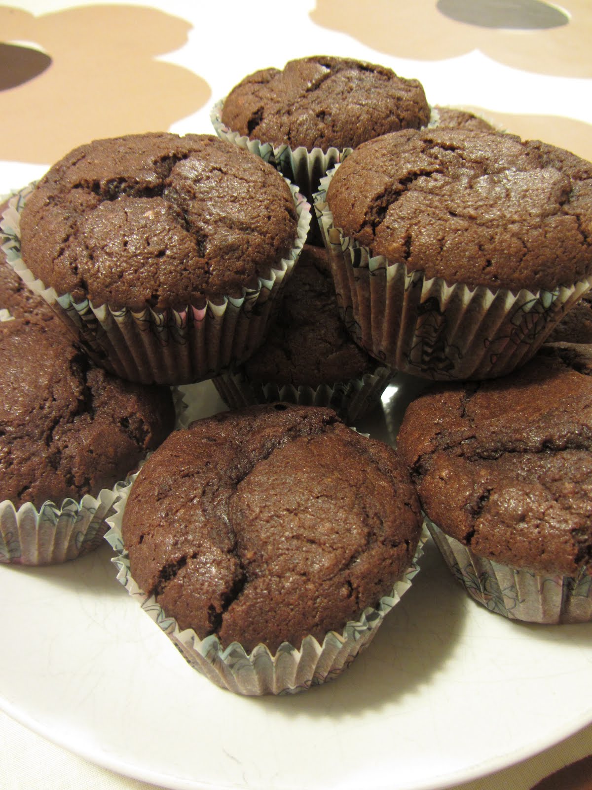 Här ska bakas 100 olika recept av MUFFINS Tredje receptet Läckra saftiga chokladmuffins