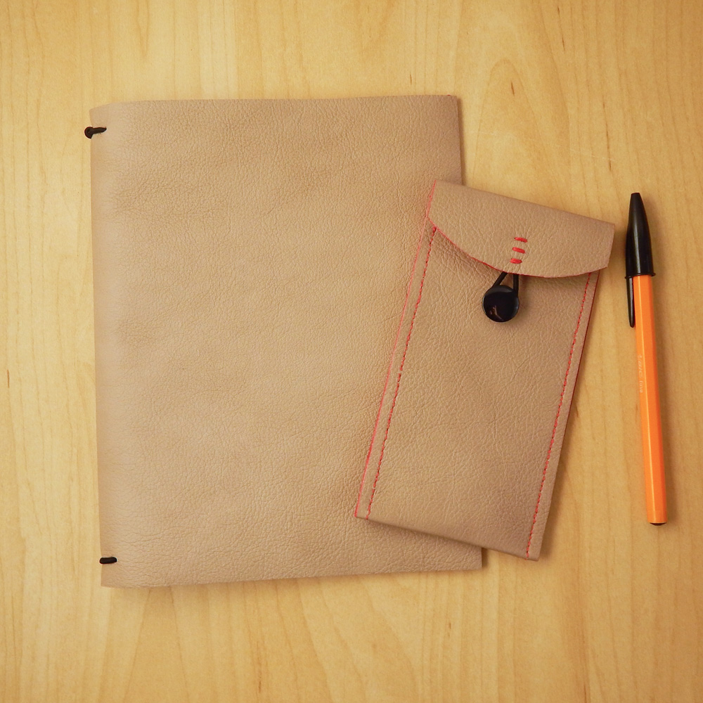 Lizzie Made Leather Notebook Cover and Pencil Case