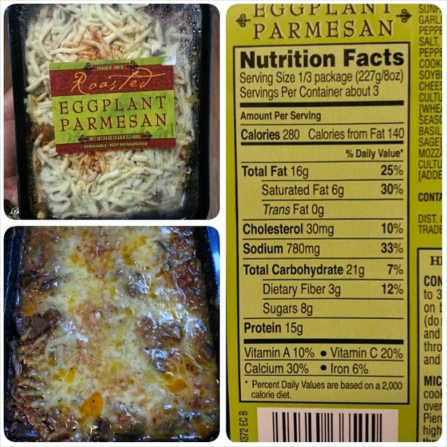 Shannon's Lightening the Load Trader Joe’s Roasted Eggplant Parmesan