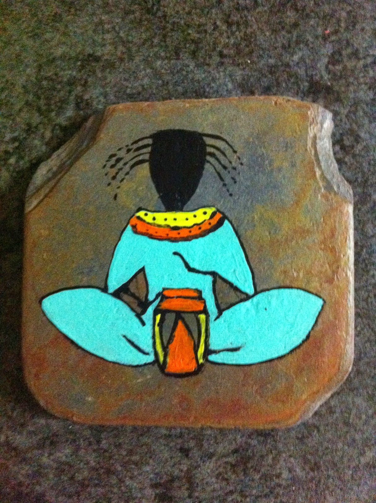 Something Southernelle! Yes, YOU CAN PAINT ON SLATE TILE WITH ACRYLIC