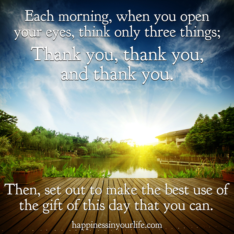 Thank you for a new day