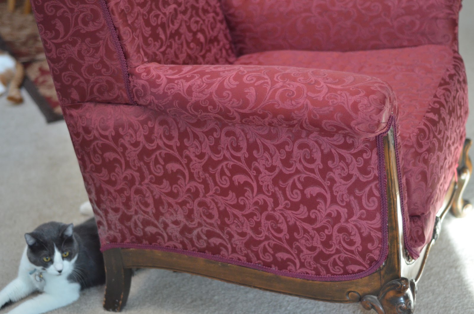 The Adventures of Mrs. Mayfield How to Reupholster an Antique Wingback
