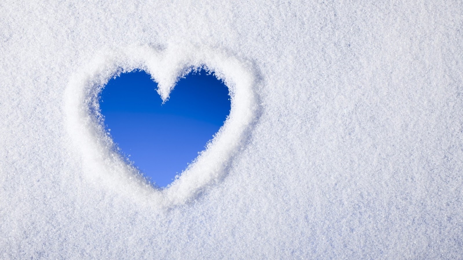 Snow Love Heart 1920x1080 Wallpaper