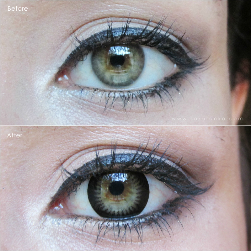circle lenses before and after caucasian