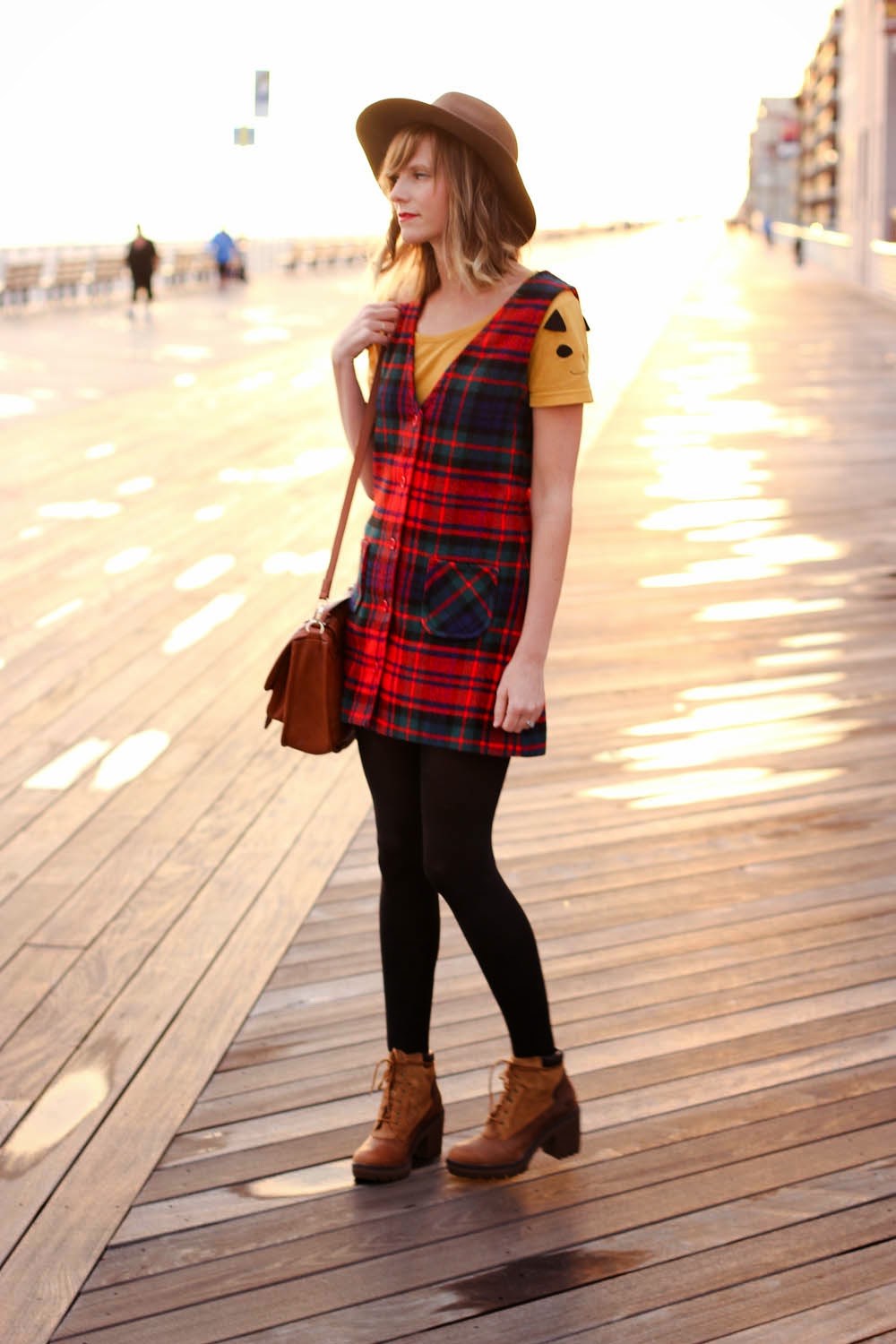 plaid vintage jumper, long beach ny boardwalk, nyc vintage fashion blog, cat sleeves shirt plaid vintage jumper, long beach ny boardwalk, nyc vintage fashion blog, cat sleeves shirt