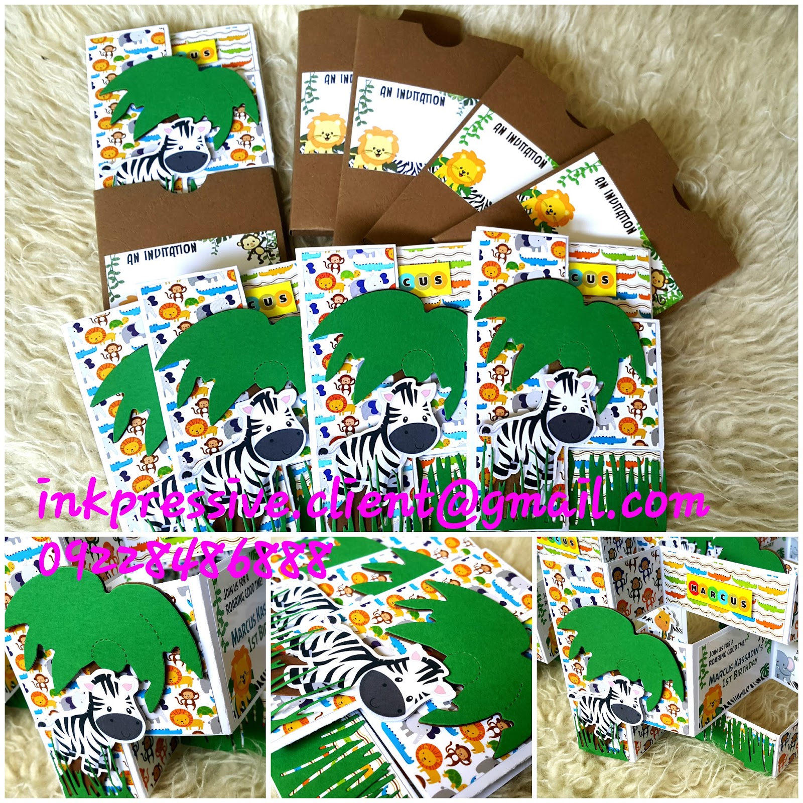 safari themed birthday invitation in trishutter card style kiddie