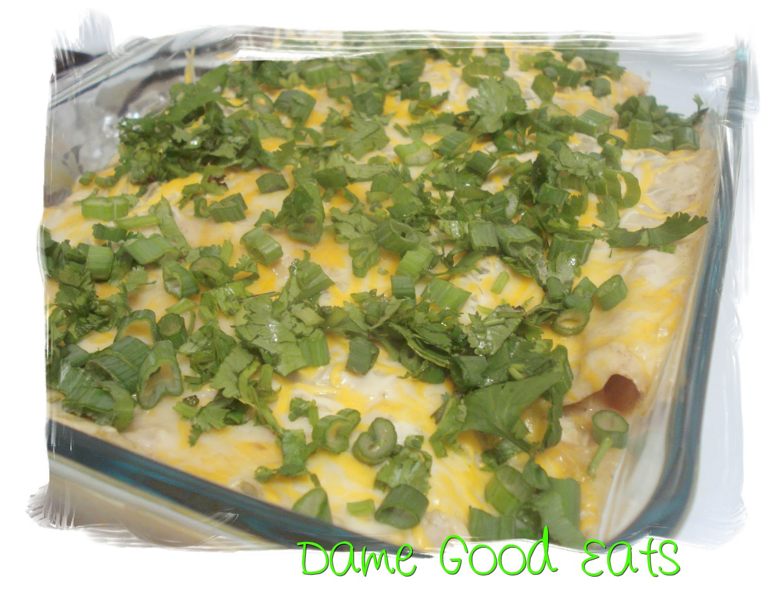Dame Good Eats White Bean Chicken Enchiladas