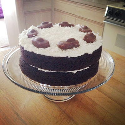 Chocolate Cake with  Coconut Frosting