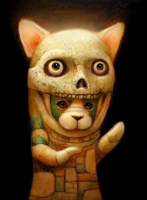 03-Boo-Naoto-Hattori-Dream-or-Nightmare-Surreal-Paintings-www-designstack-co