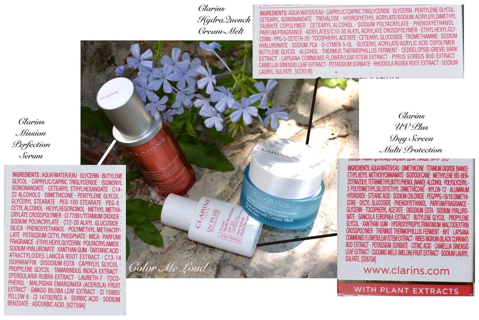 Clarins HydraQuench CreamMelt, Mission Perfection Serum & UVPlus Day