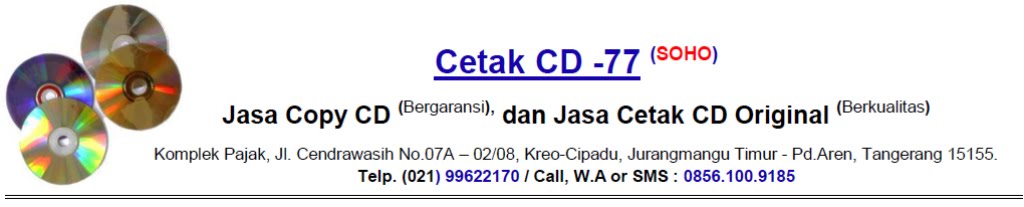 Jasa Copy CD, DVD, VCD dan Cetak CD, DVD, VCD  Replikasi (Berkualitas)
