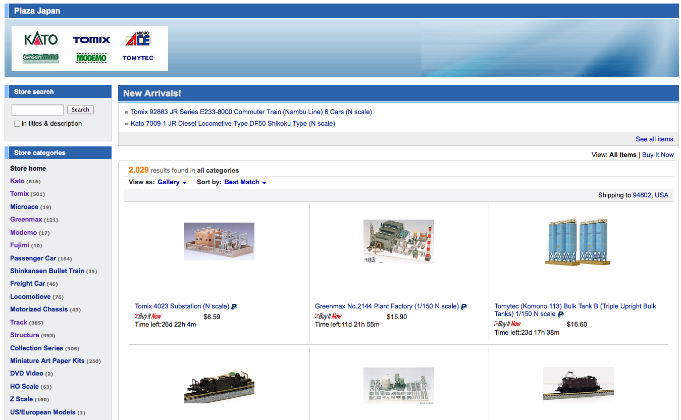 Plaza japan ebay Feb 25, · An eBay glitch split my one order into to. I had received a confirmation of one part shipping, but not the other. It showed that I purchased a loco, but it wasn't shown as humorrmundiall.ga: N-Rail.