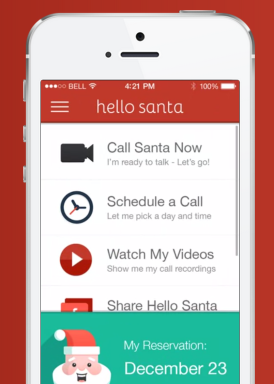 hello santa app screen shot 2