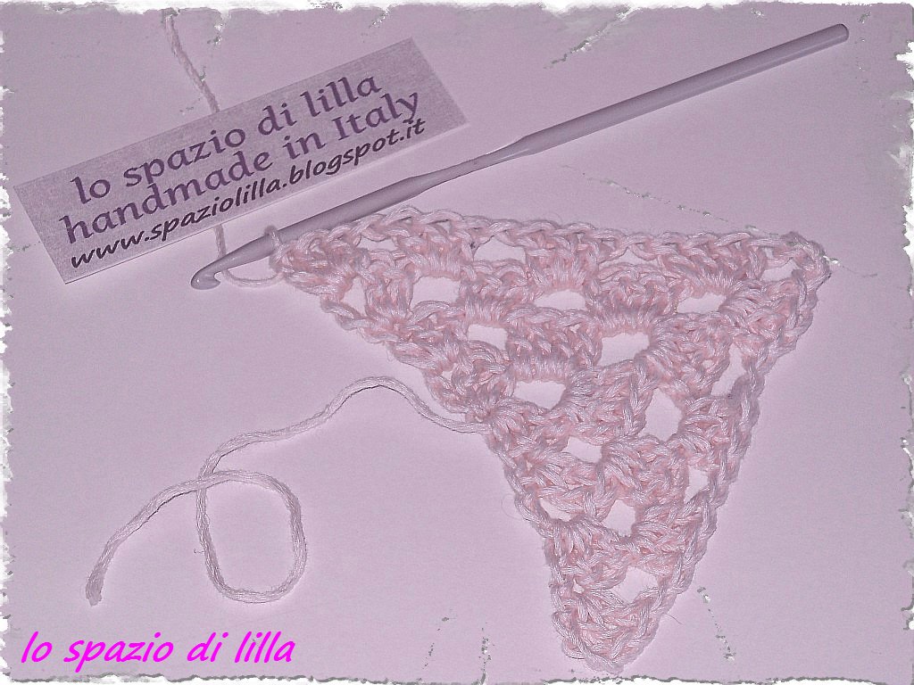 Lo spazio di lilla: facciamo insieme...lo scialle all'uncinetto ... Mattonelle pizzo uncinetto