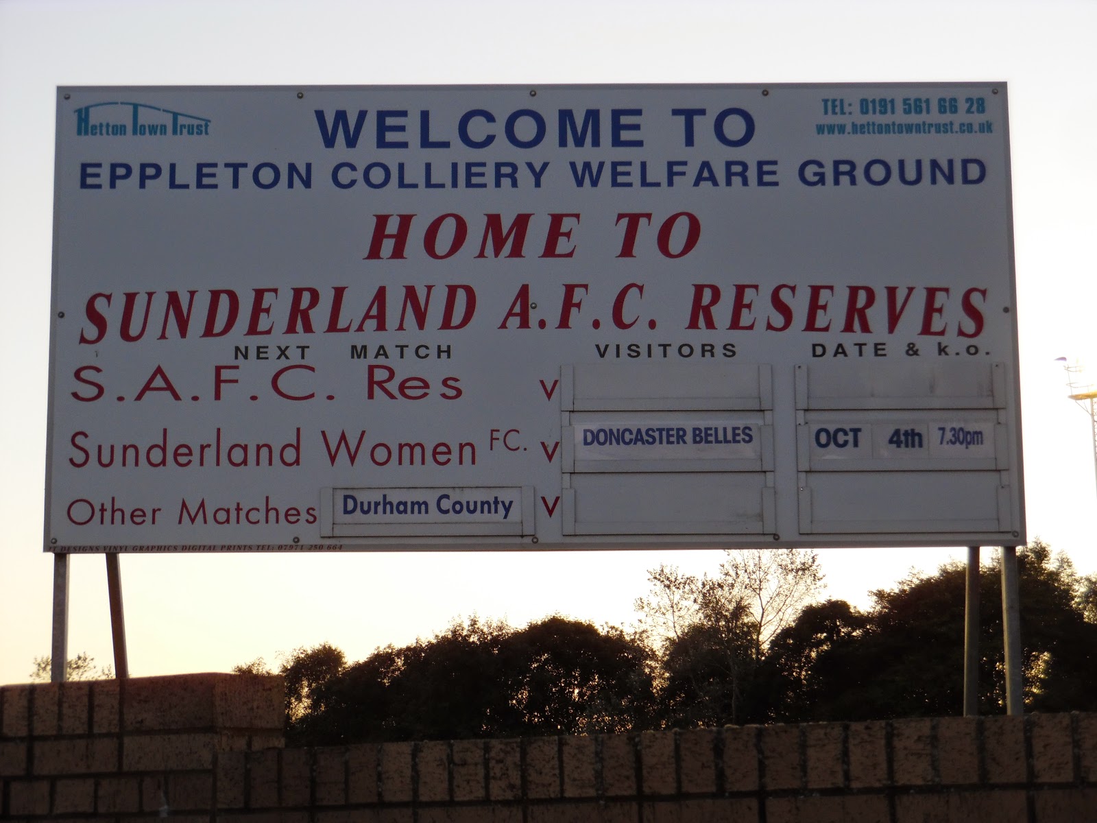 Damage In The Box! EPPLETON COLLIERY WELFARE GROUND