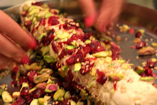 NYE Special: Cranberry & Pistachio Studded Cheese Log
