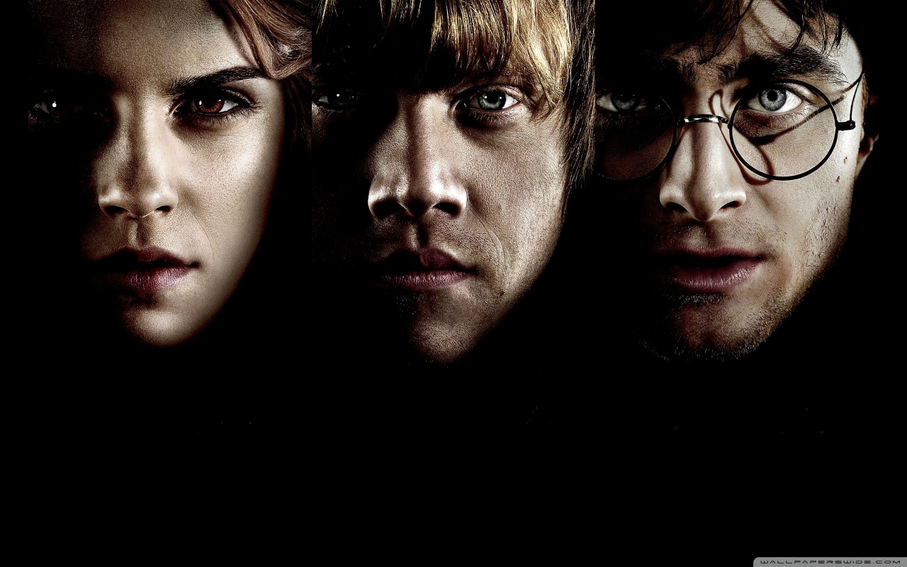 Hermione Ron and Harry Potter Wallpaper