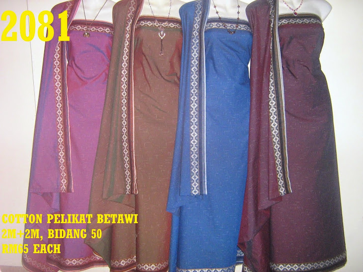 2081: COTTON PELIKAT BETAWI,  2M+2M, BIDANG 50, CANTIK MENARIK