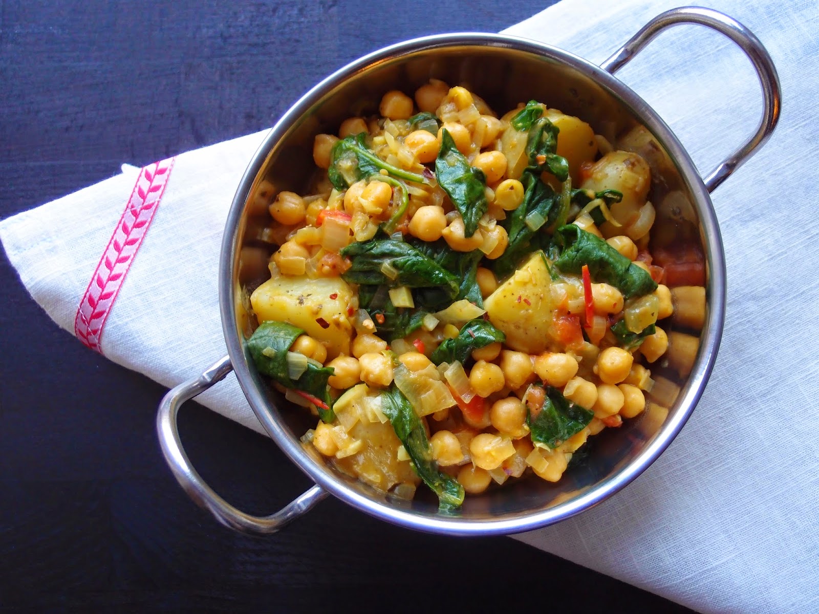 The VegHog Chickpea, spinach and potato curry