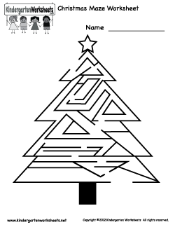 christmas tree writing template