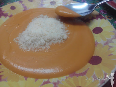 Crema de calabaza con queso