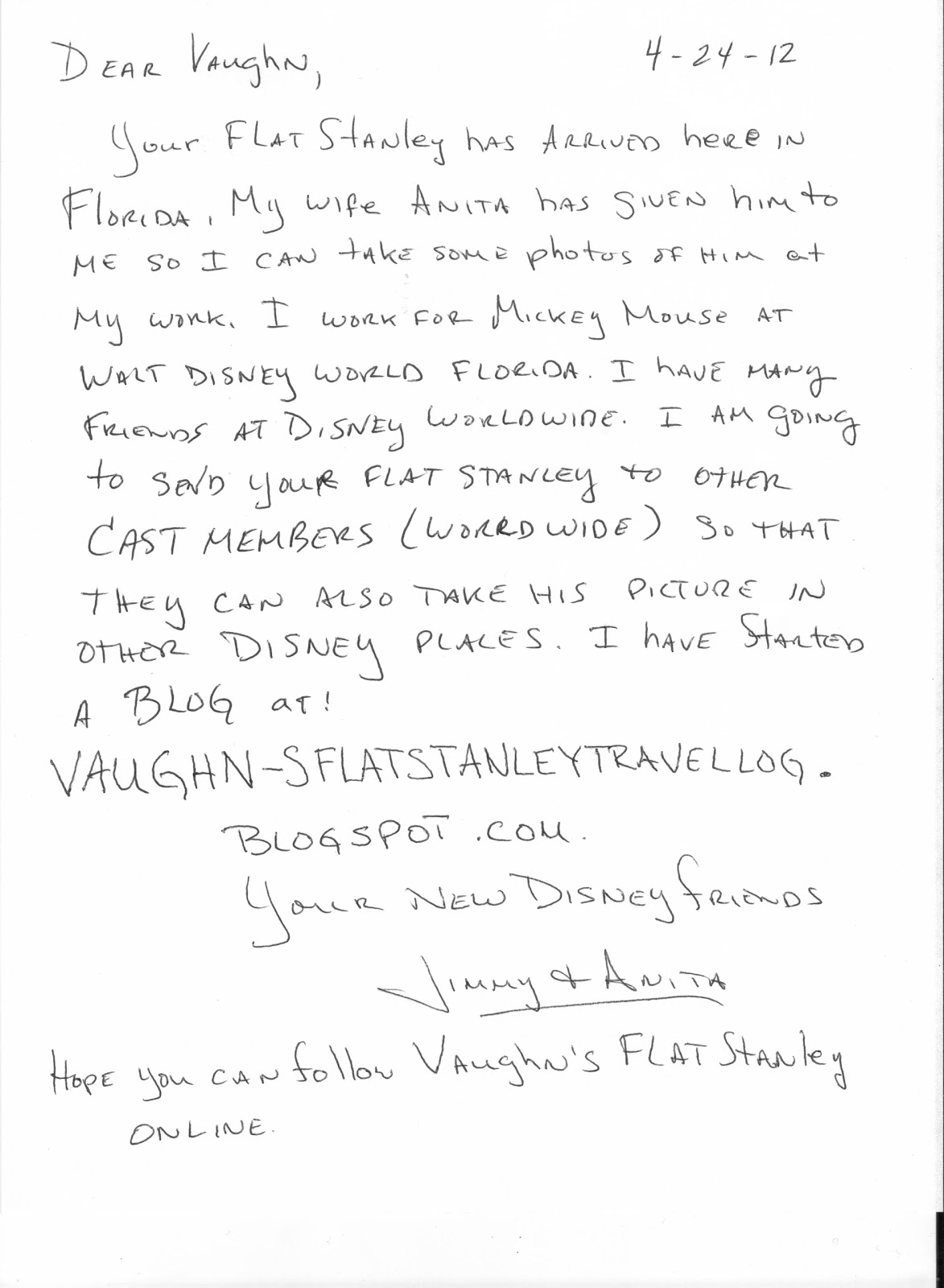 the real start vaughns flat stanley travel log flat stanley letter