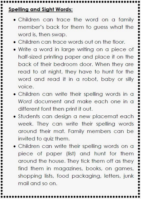 Non Traditional Homework Ideas FREE Handout from Clever Classroom's blog