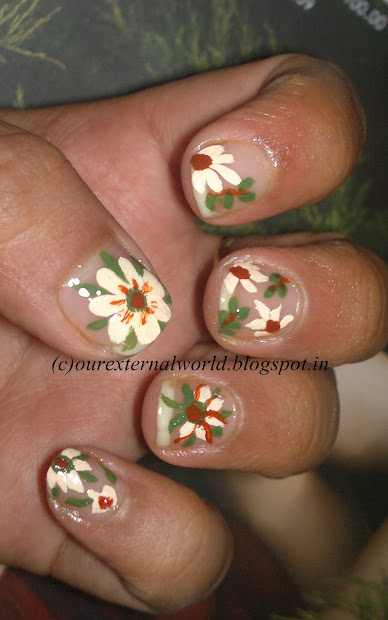 acrylic nail art - hot paint