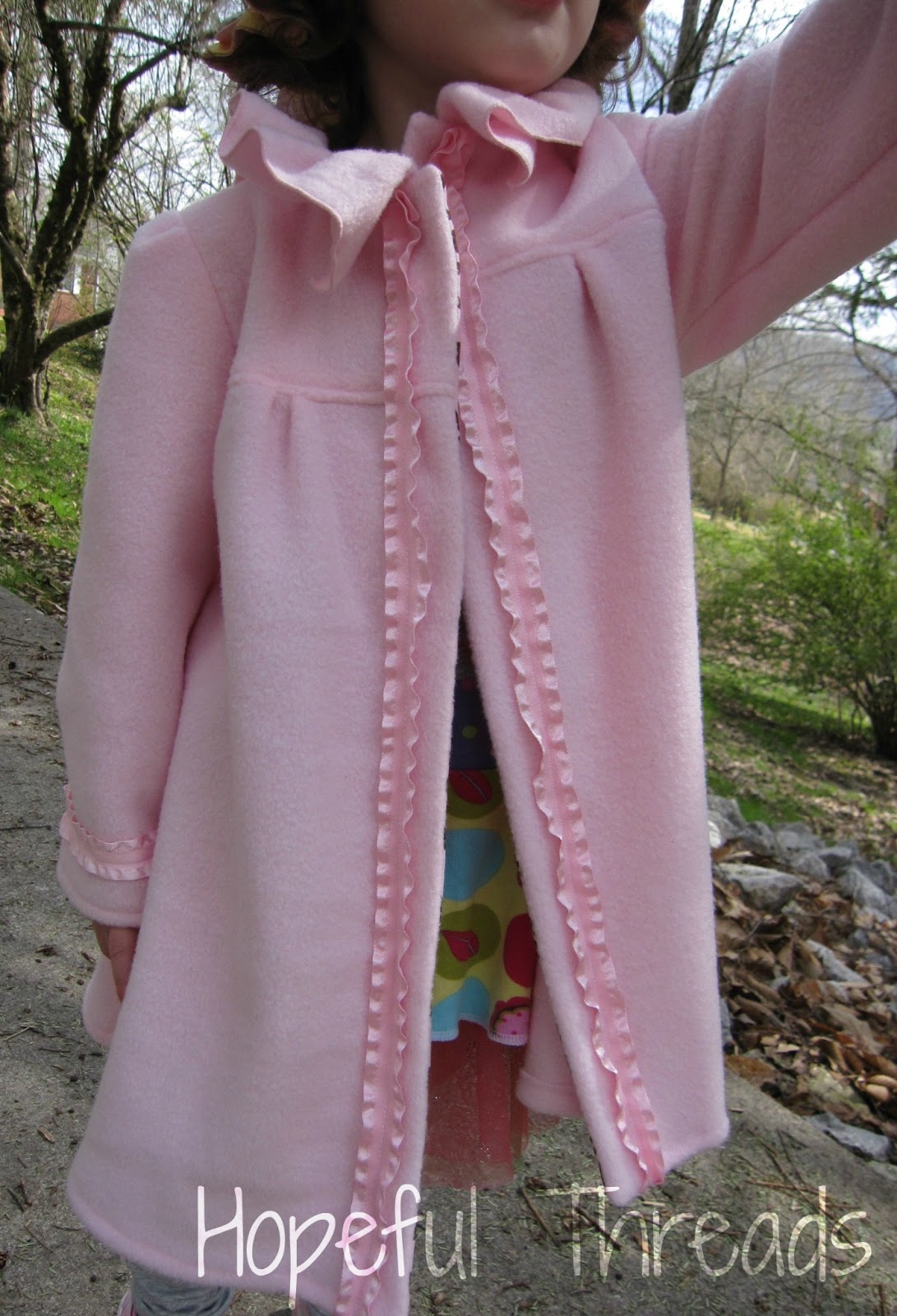 Hopeful Threads Pattern Review Girls Fleece Coat by Bumbleberries