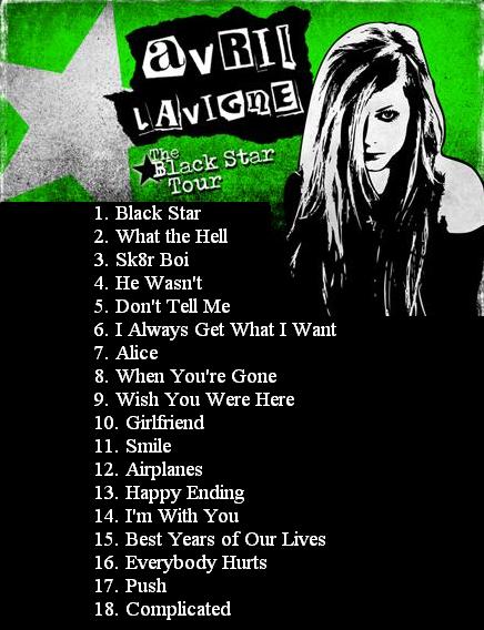 Avril Lavigne The Black Star Tour 