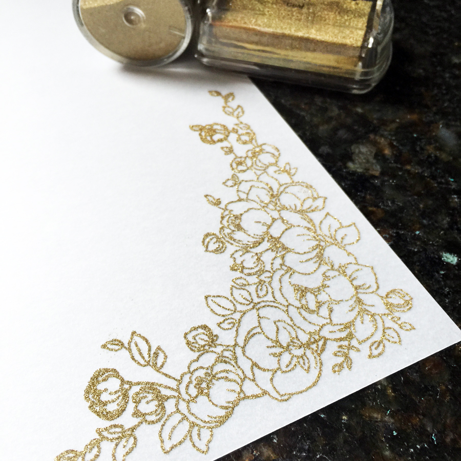 art scrap & more alexandra's Sunday scrapbooking Gold Embossing and