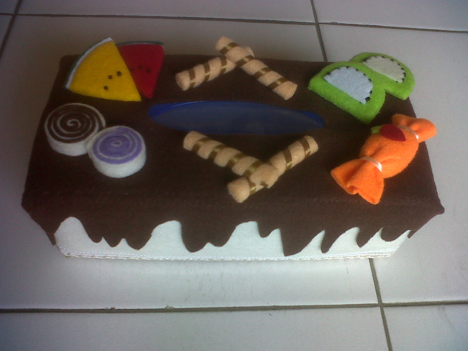 Kreasi Kain Flanel Tempat Tisu Flanel