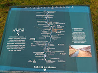 Plafó informatiu sobre el Parc de la Sèquia en el lloc de l'avituallament Plafó informatiu sobre el Parc de la Sèquia en el lloc de l'avituallament