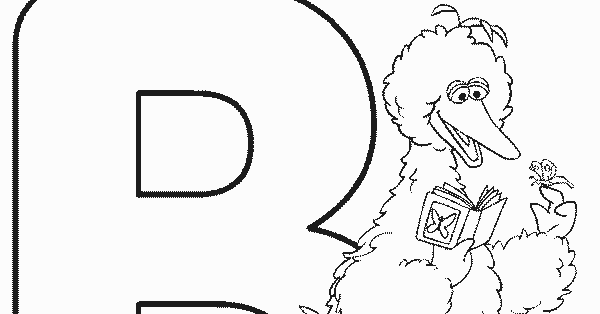printable preschool alphabets uppercase letter b big bird coloring