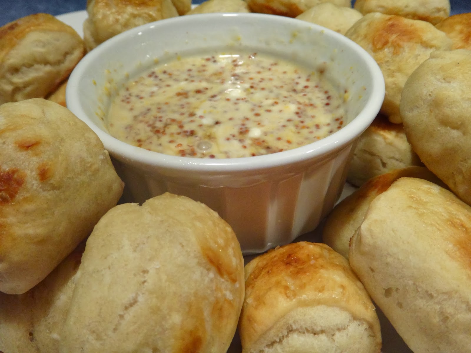 Homemade Pretzel Bites with a Honey Mustard Dipping Sauce