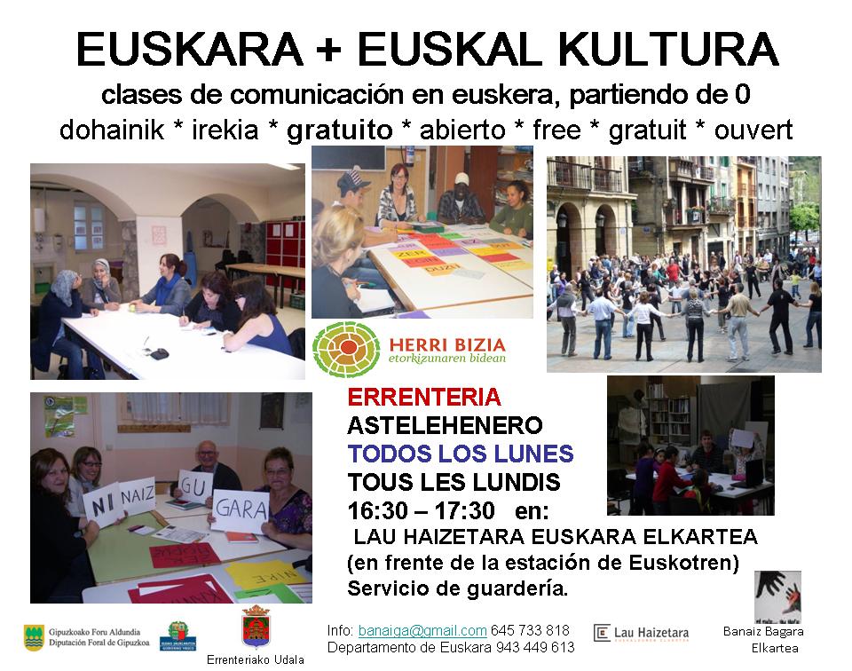 Oarsoaldeko AEK EUSKARA ETA EUSKAL KULTURA DOAN, GRATUITO, FREE