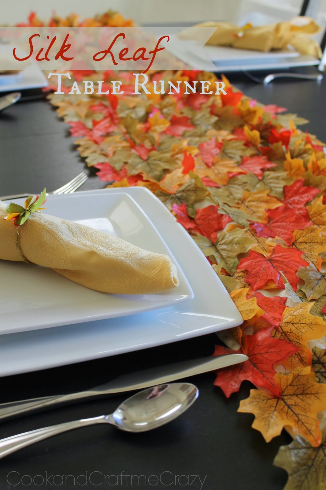 Cook and Craft Me Crazy Silk Leaf Table Runner